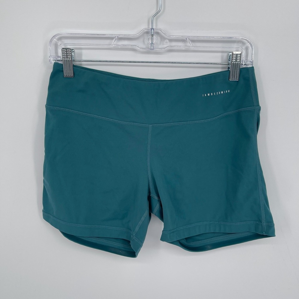 IAB Mfg I Am Becoming Women's Teal 3-Inch No-Ride Workout Biker Shorts Size 8 M